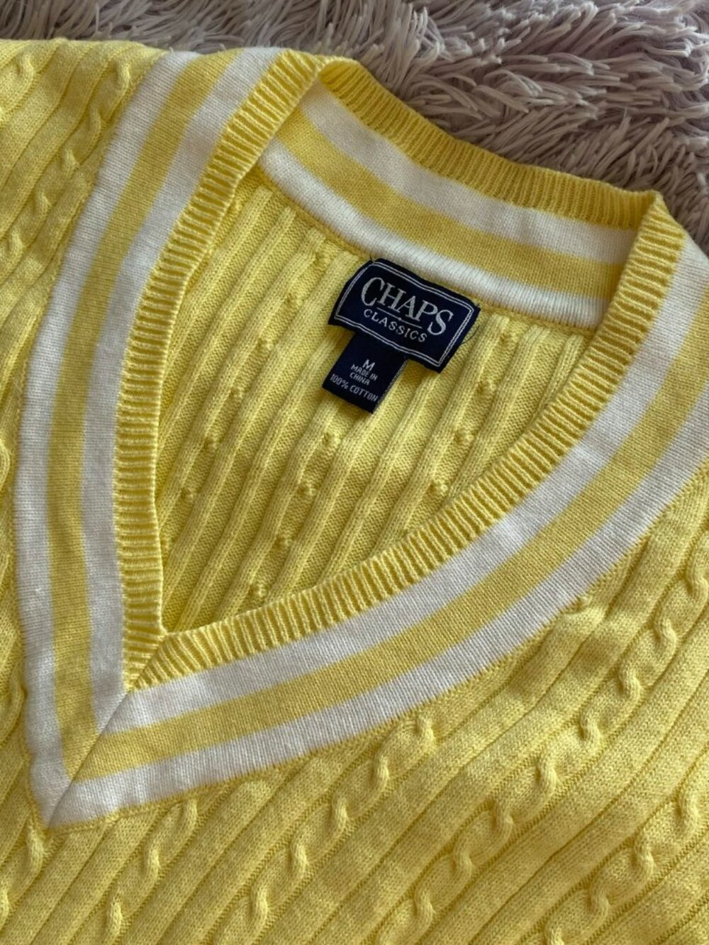 Chaps Women's Yellow Sweater - Picture 3 of 3
